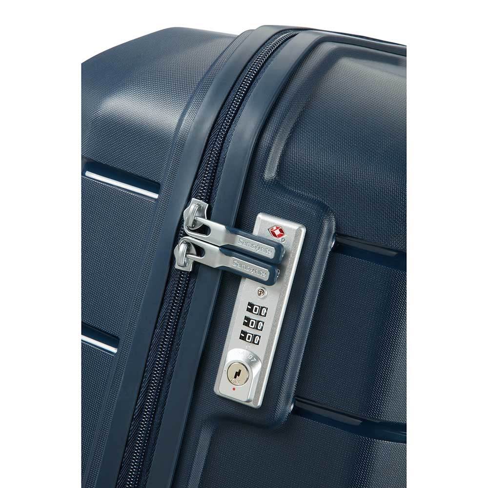 Samsonite Flux Spinner 68 erweiterbares marineblaues Hartschalenetui