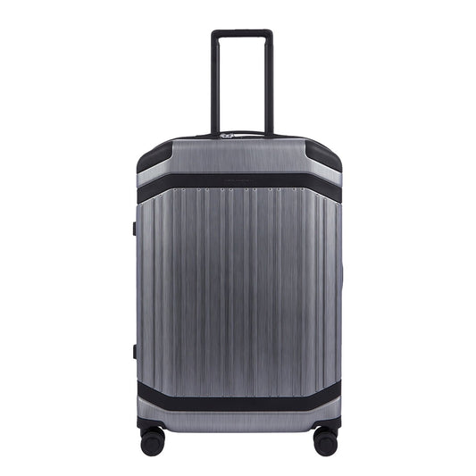 Piquadro PQ-Light Premium Medium Size Spinner 68 grau-schwarzes Hartschalenetui