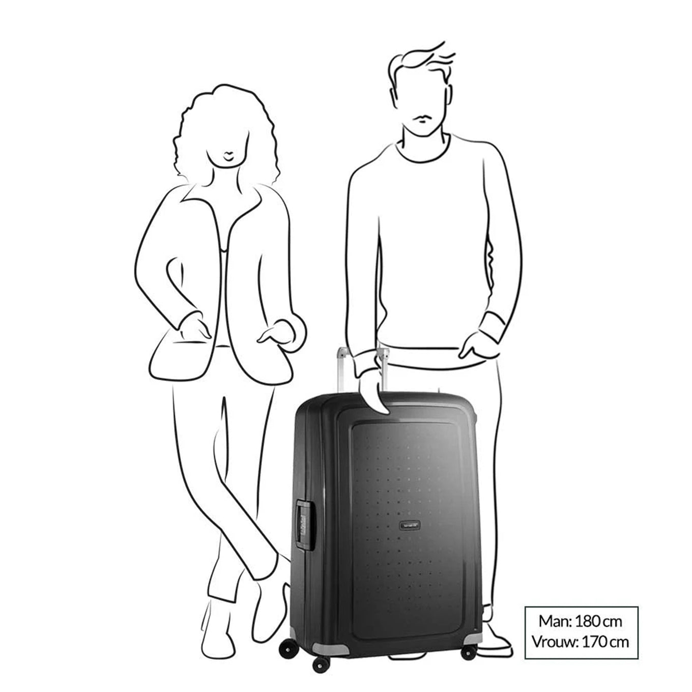 Samsonite S'Cure Spinner 81 schwarzer Hartschalenkoffer