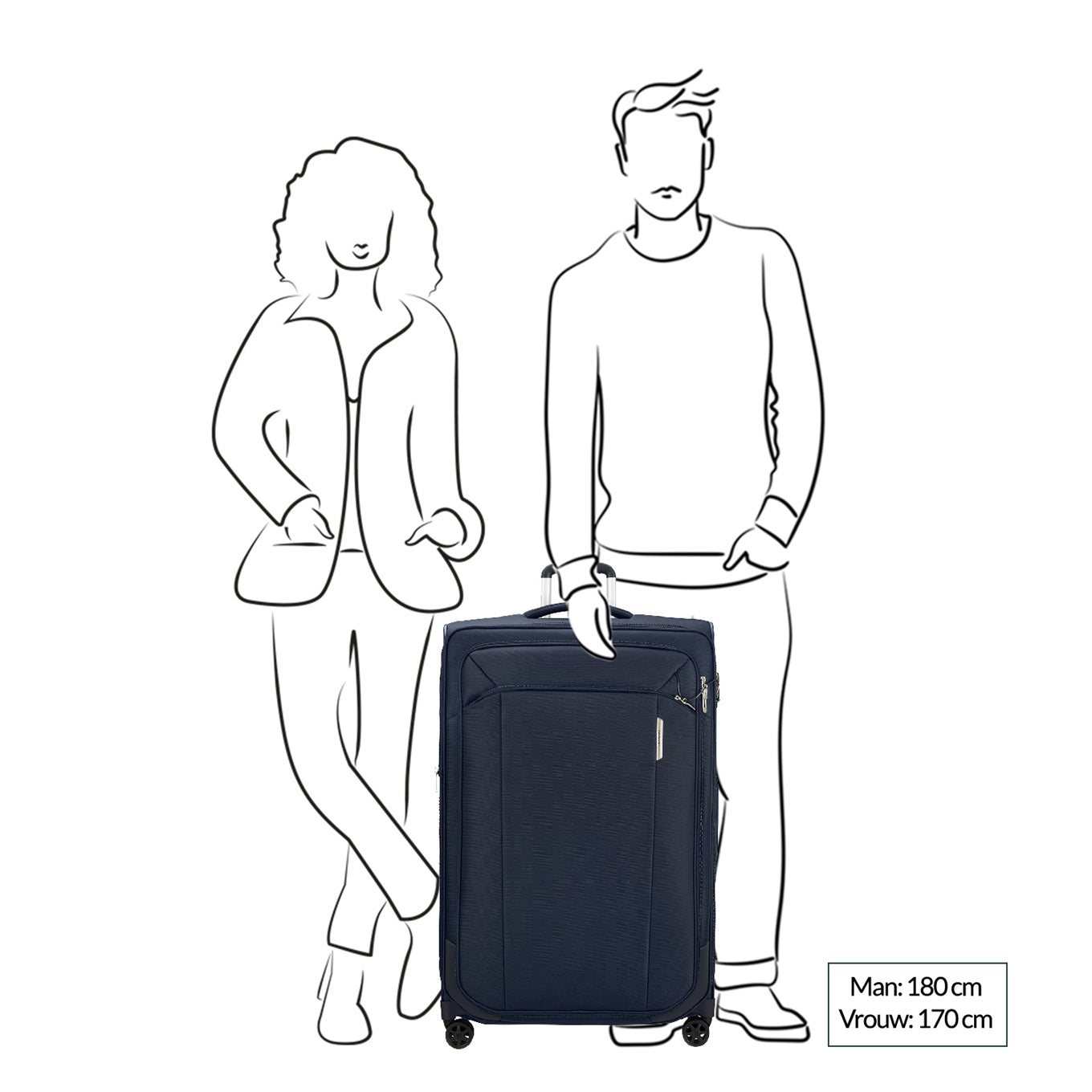 Samsonite Respark Spinner 82 Erweiterbarer nachtblauer Weichkoffer