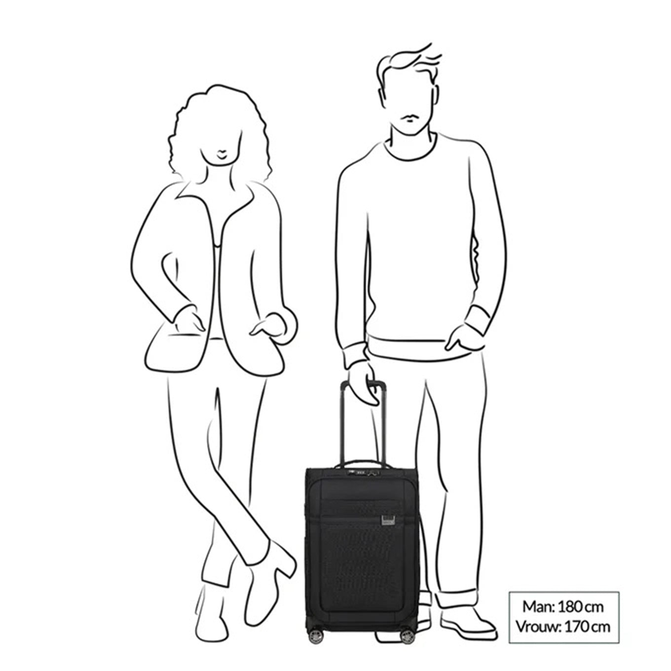 Samsonite Airea Spinner 55 Exp Länge 35 cm schwarz Weicher Koffer