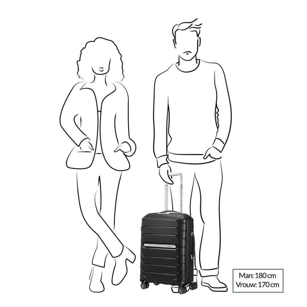Samsonite Flux Spinner 55 Expandable black Hard Case