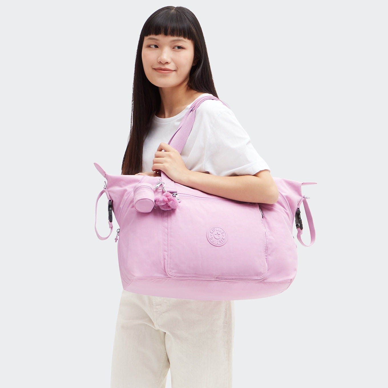 Kipling Art M Baby Bag blooming pink