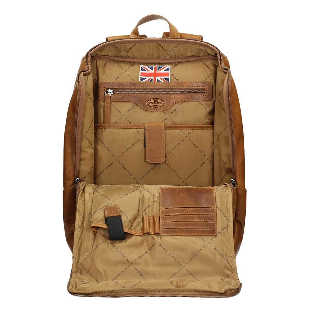 The Chesterfield Brand Rich Laptop Backpack cognac