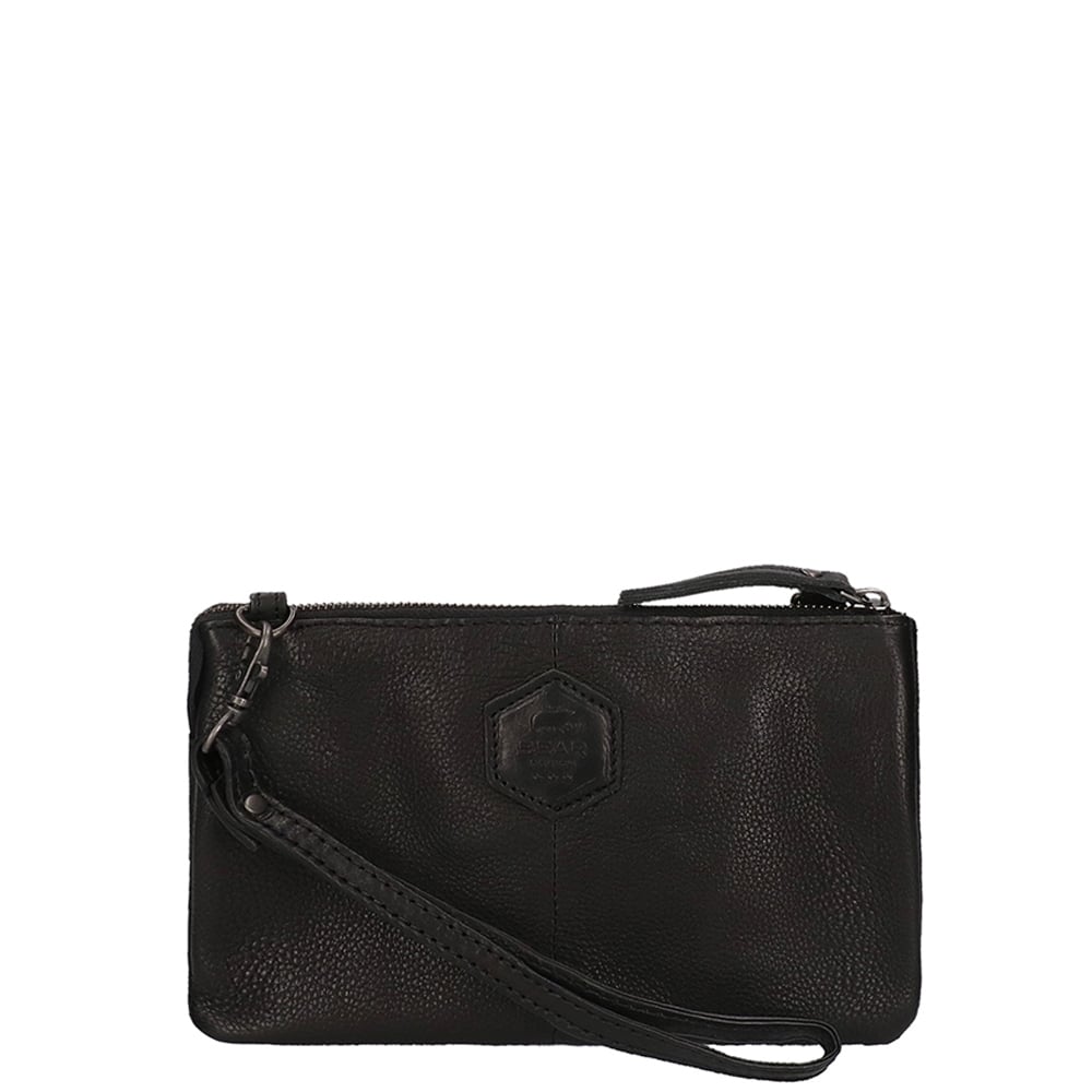 Bear Design Callisto Pelle Clutch schwarze Damentasche