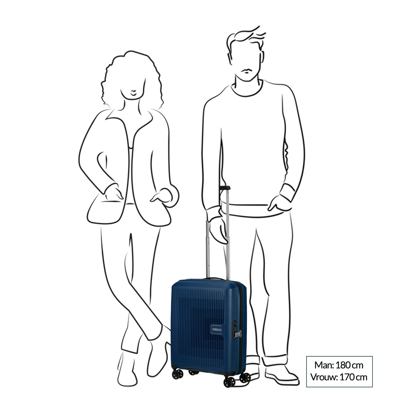 American Tourister Aerostep Spinner 55 Exp black
