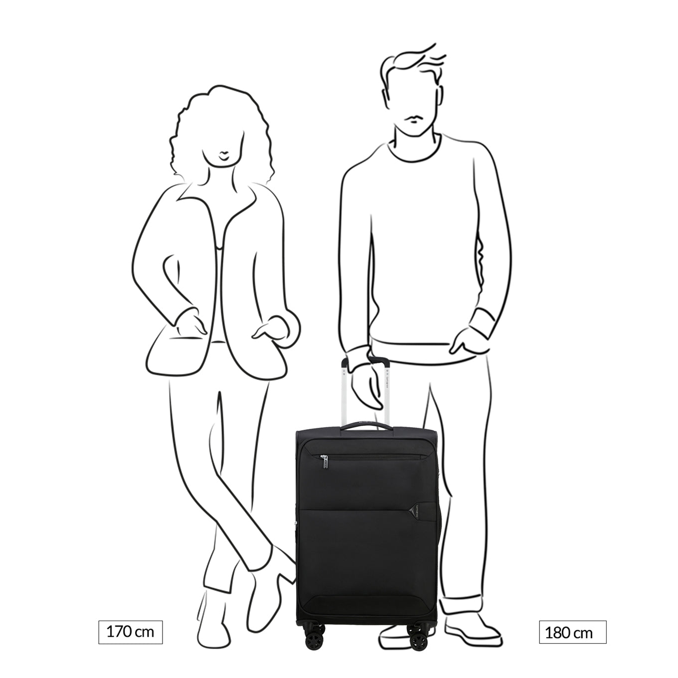 Samsonite Urbify Spinner 68 Exp schwarz Softcase