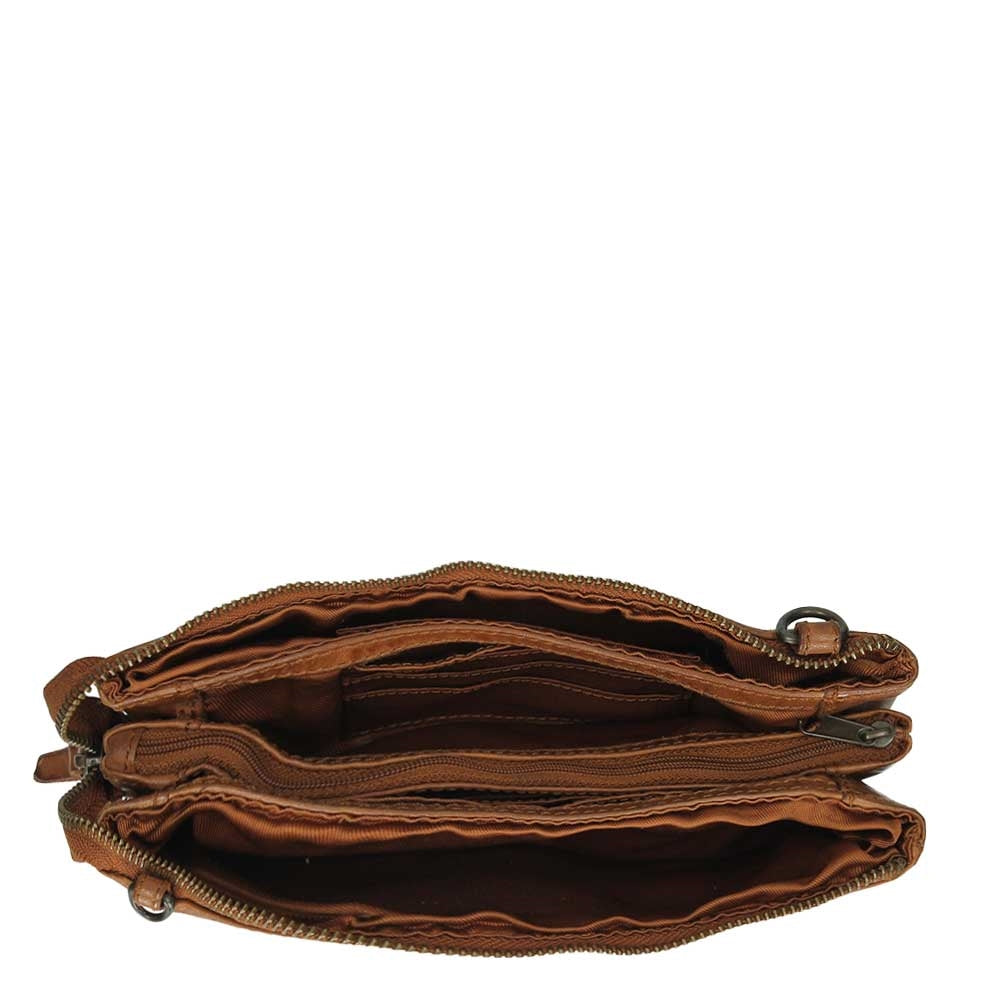 Bear Design Cow Lavato Clutch cognac2 Women's bag
