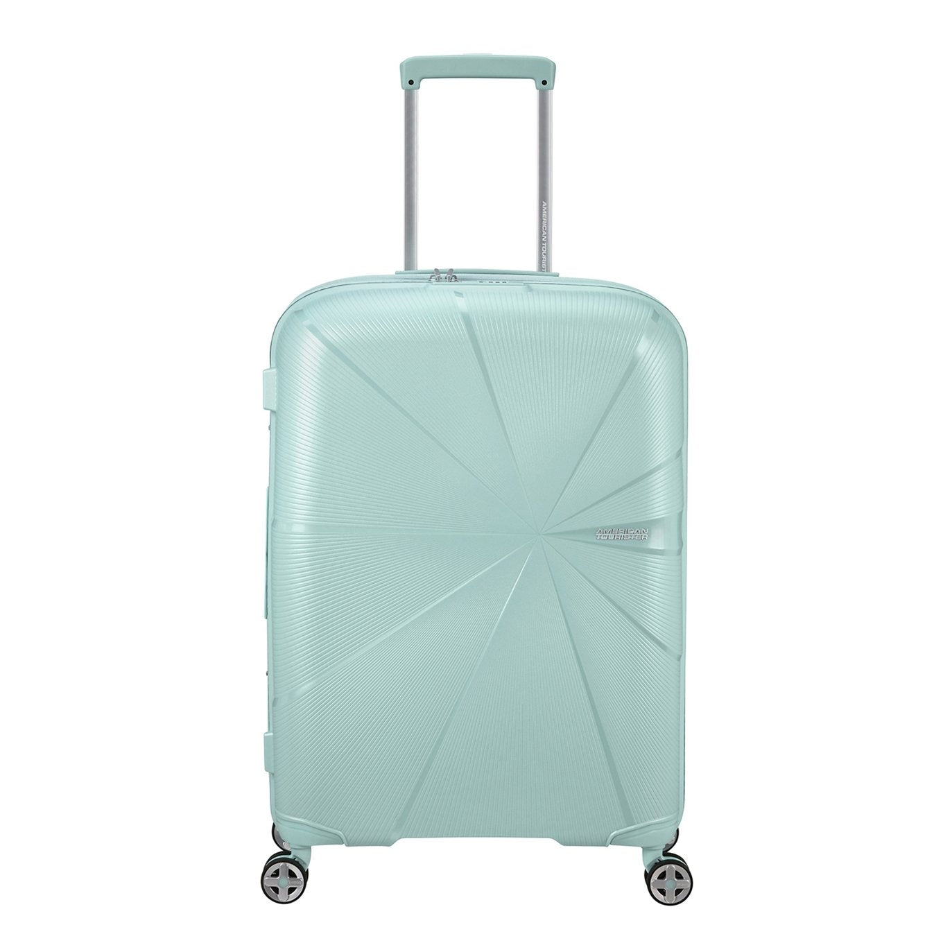 American Tourister Starvibe Spinner 67 EXP mit. Surfblaues Hartschalenetui