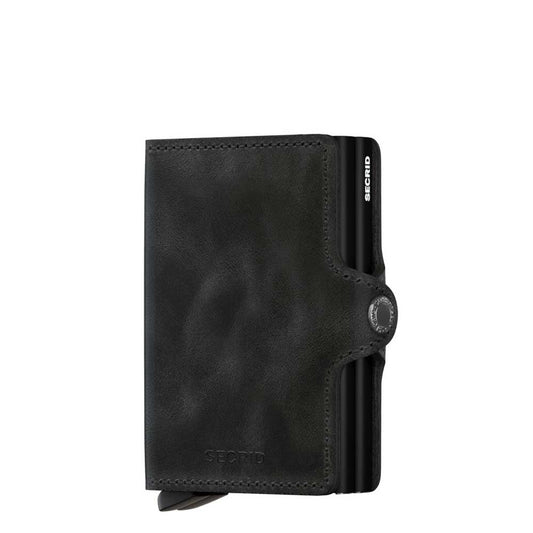 Secrid Twinwallet Wallet Vintage schwarze Damenbrieftasche