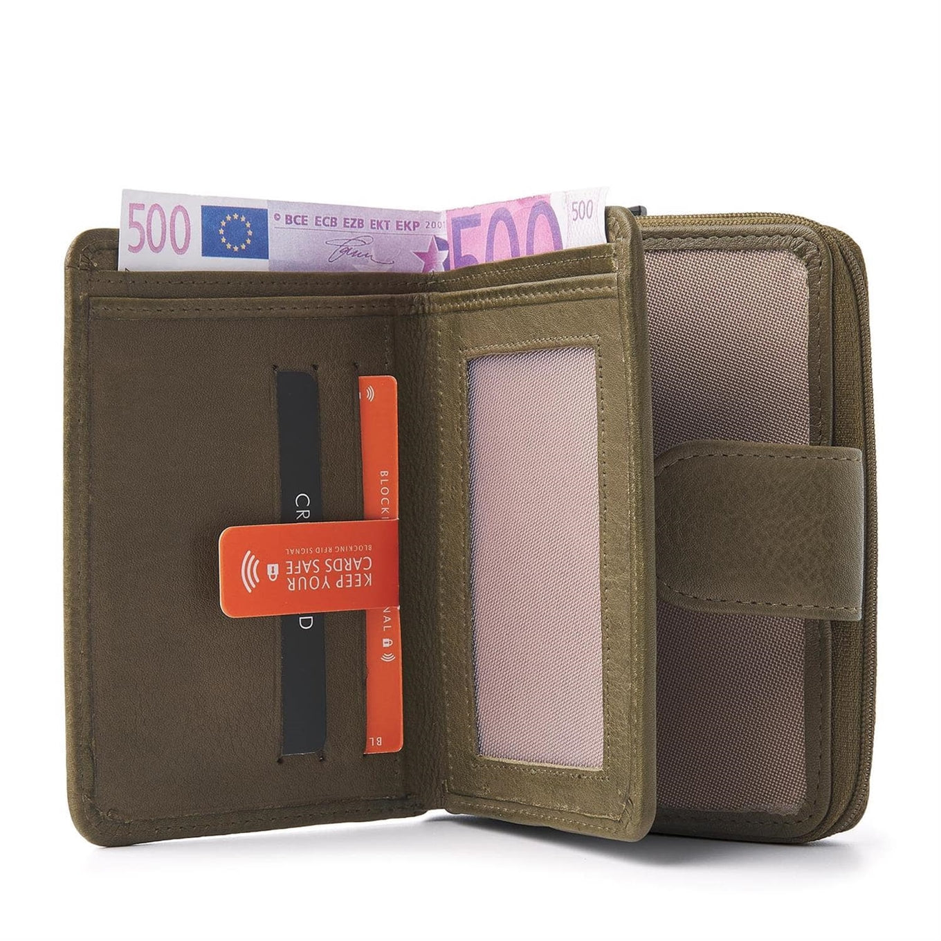 dR Amsterdam Tampa Damesportemonnee olive