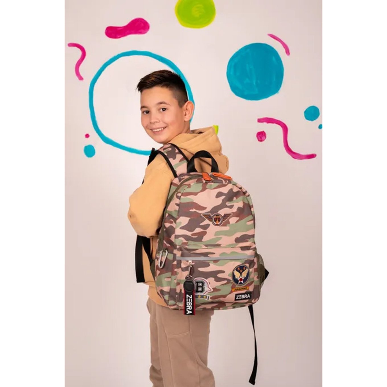 Zebra Trends Finn Rugzak groen-camouflage