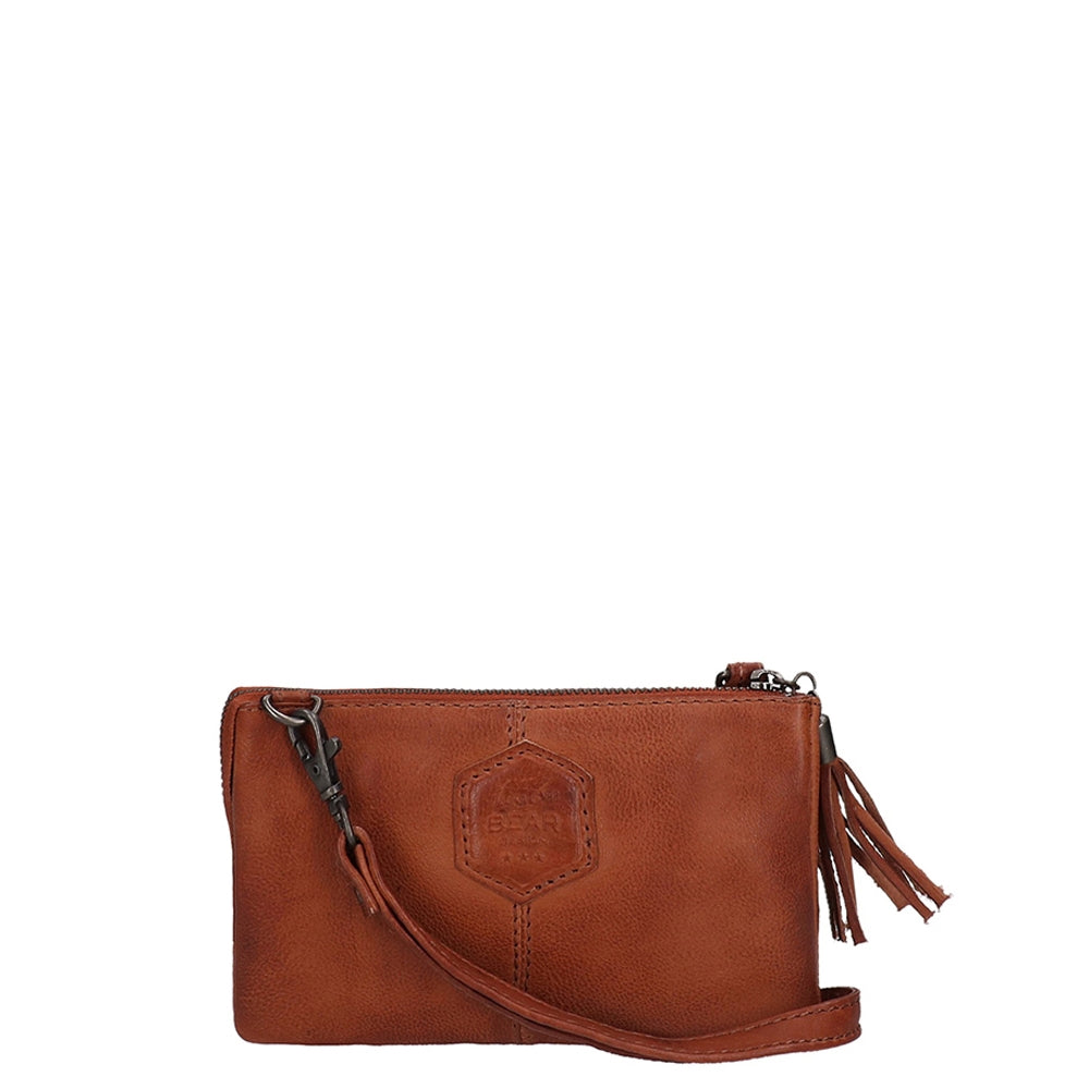 Bear Design Callisto Pelle Alessia Clutch cognac