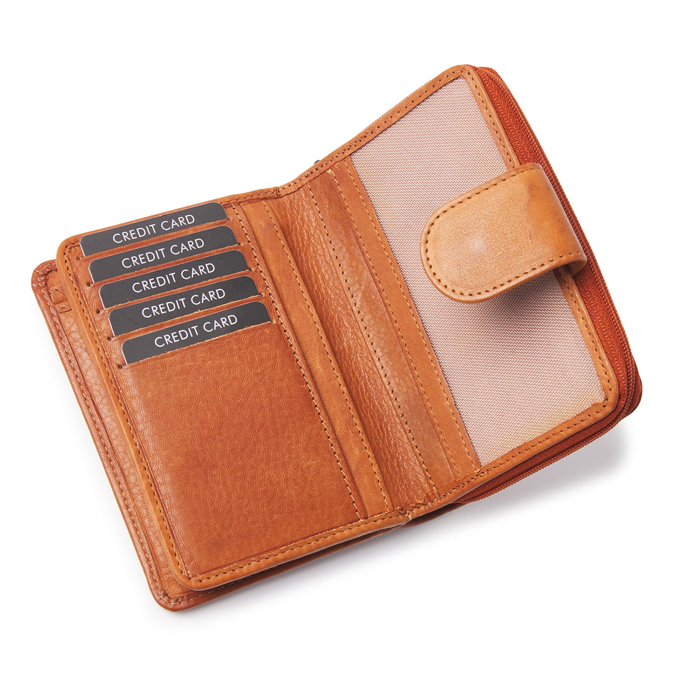dR Amsterdam Tampa Damesportemonnee camel