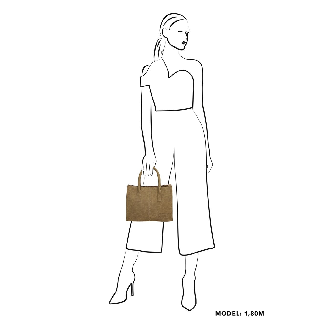 Zebra Trends Lisa XS Handbag olive green