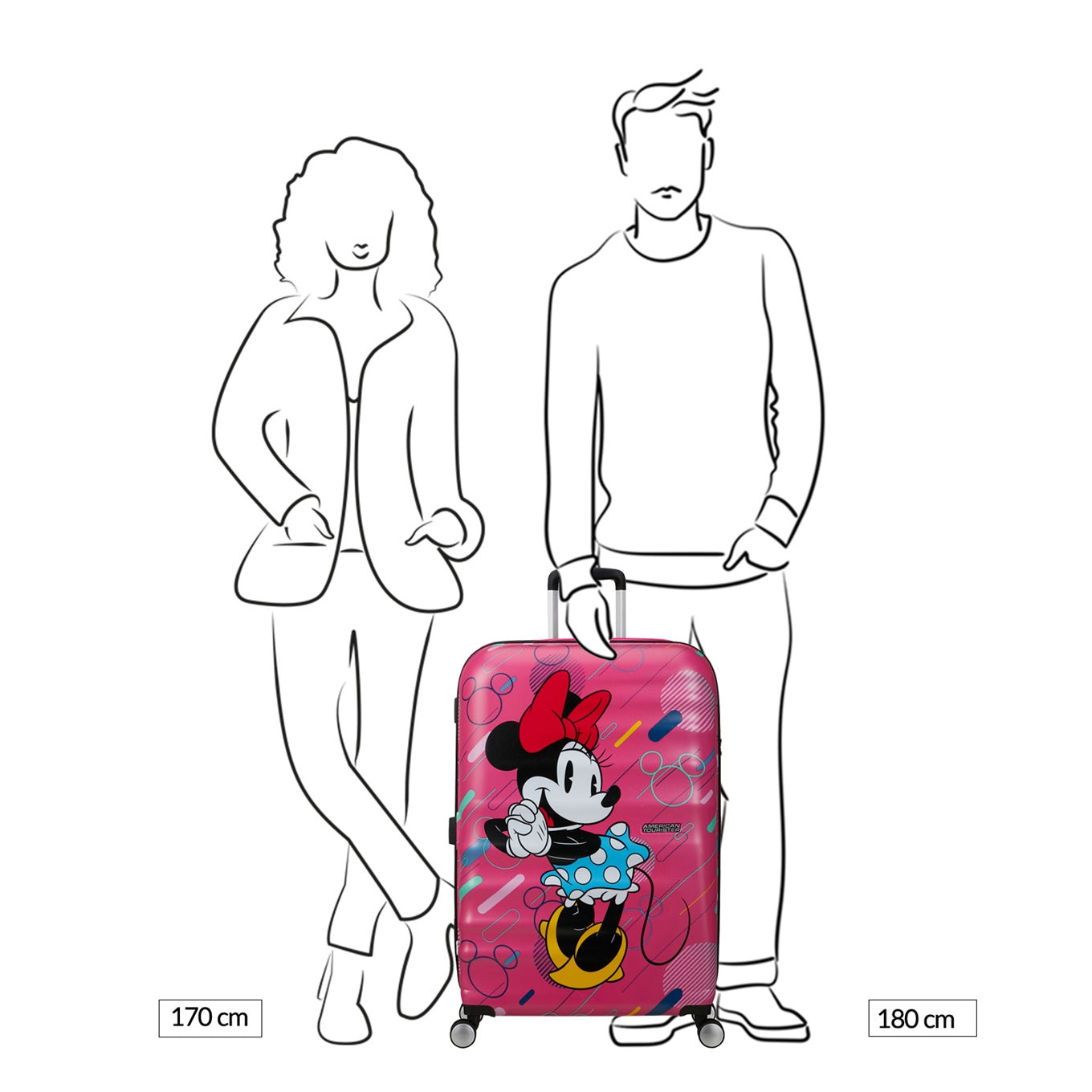 American Tourister Wavebreaker Disney Spinner 77/28 TSA Minnie Future Pop Hard Case