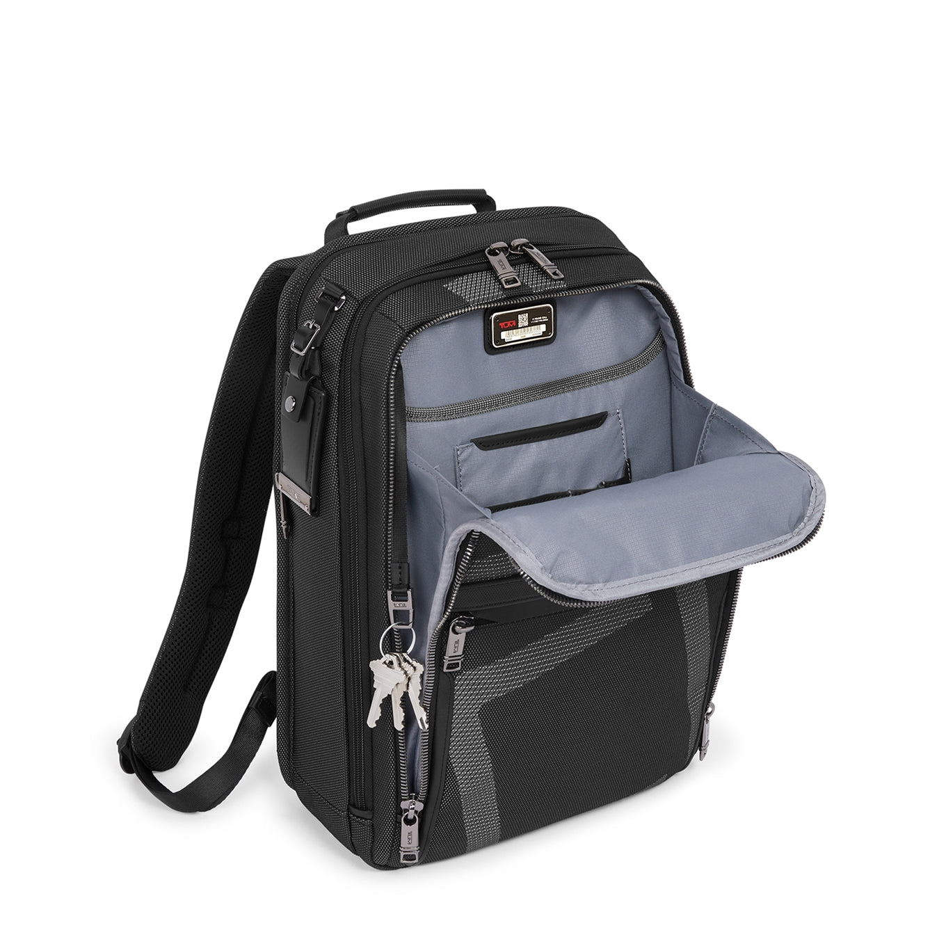 TUMI Alpha Slim Backpack reflective TUMI jacquard