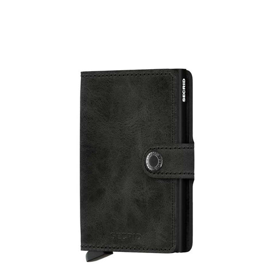 Secrid Miniwallet Wallet Vintage schwarze Damenbrieftasche