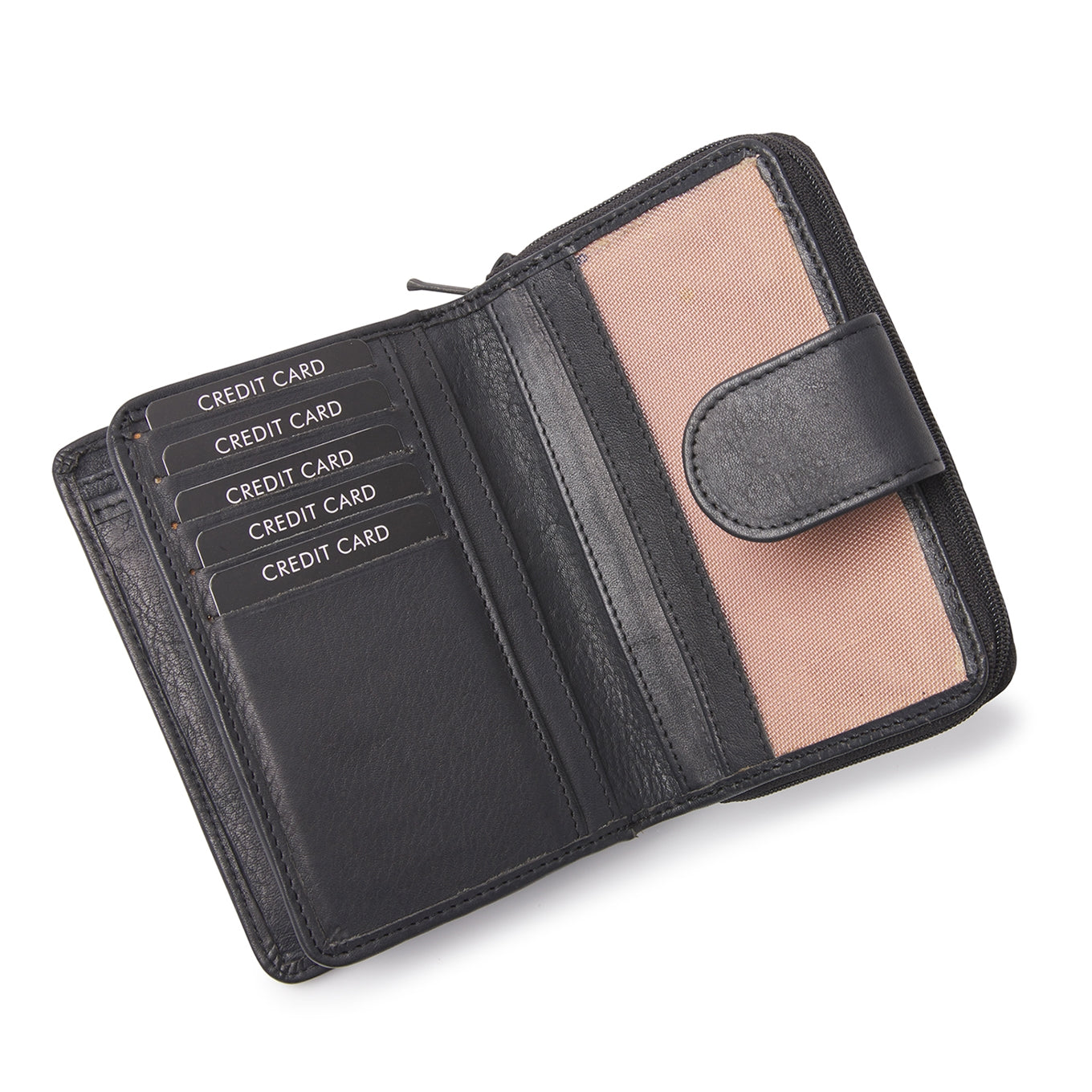 dR Amsterdam Tampa Damesportemonnee black