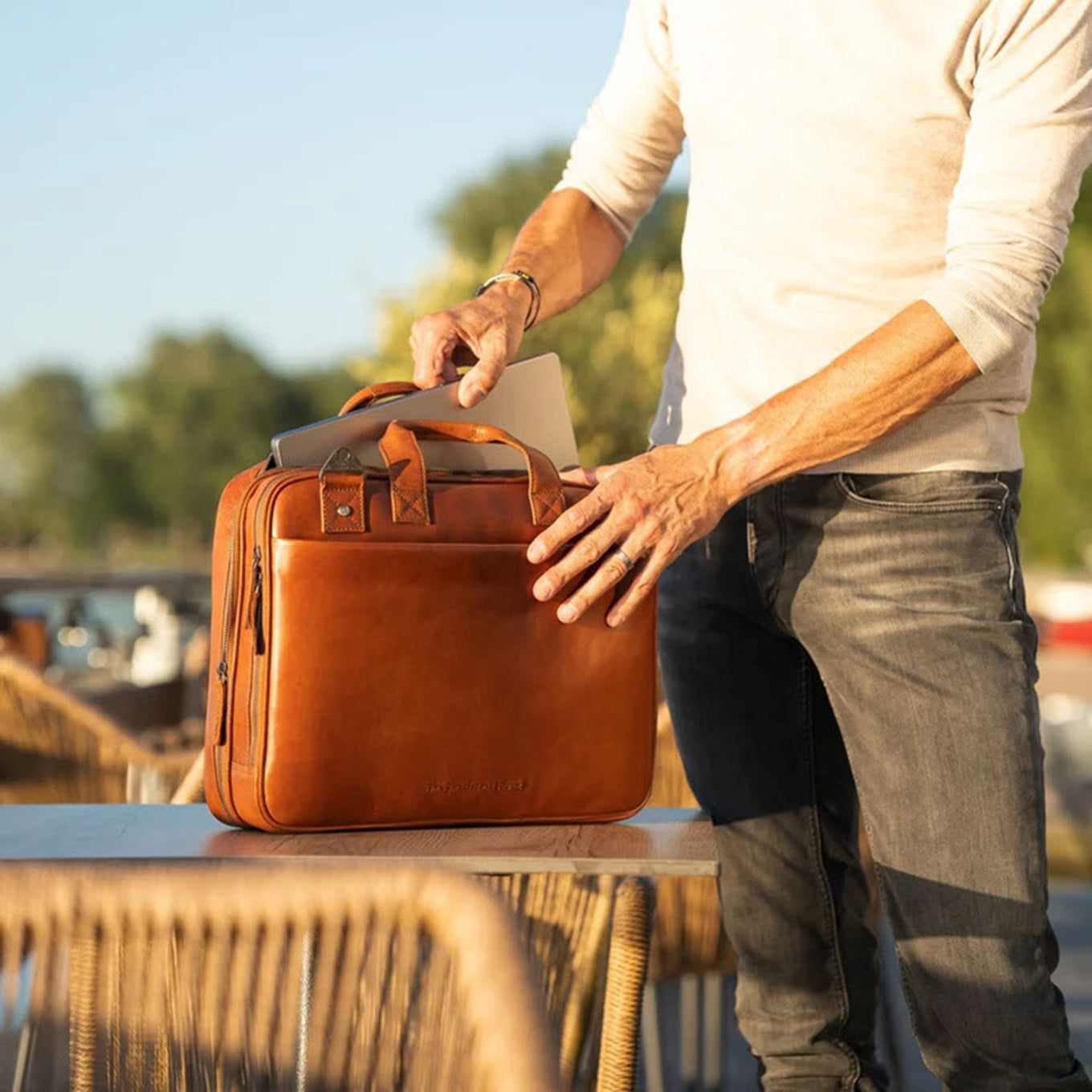 The Chesterfield Brand Iseo Laptop bag cognac