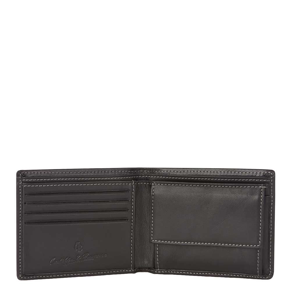 Castelijn & Beerens Canyon Billfold 8 Kreditkarten schwarze Herrenbrieftasche