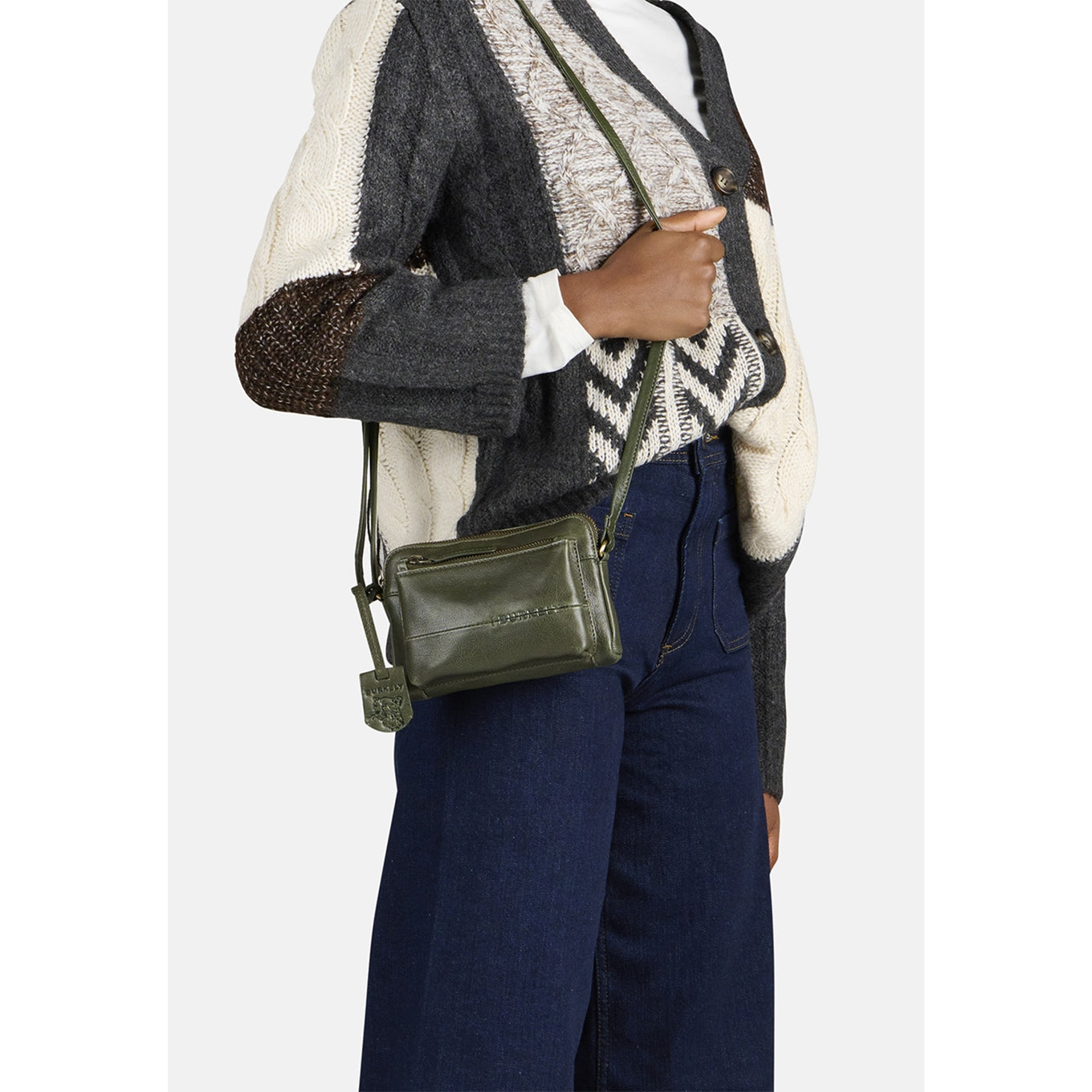 Burkely Natural Norah Minibag dunkelgrüne Damentasche