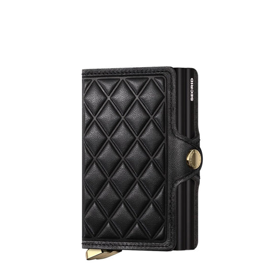 Secrid Twinwallet Emboss Diamond schwarze Damenbrieftasche