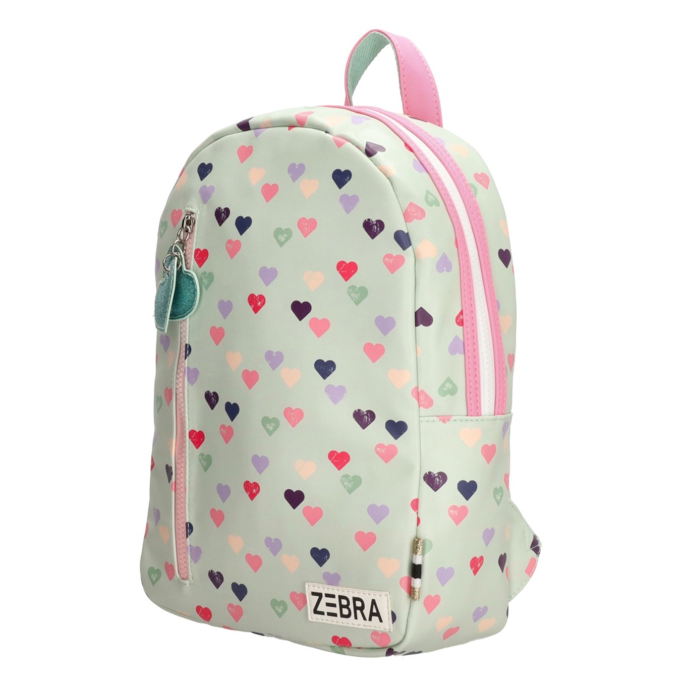 Zebra Trends Girls Rugzak Hearts mint groen