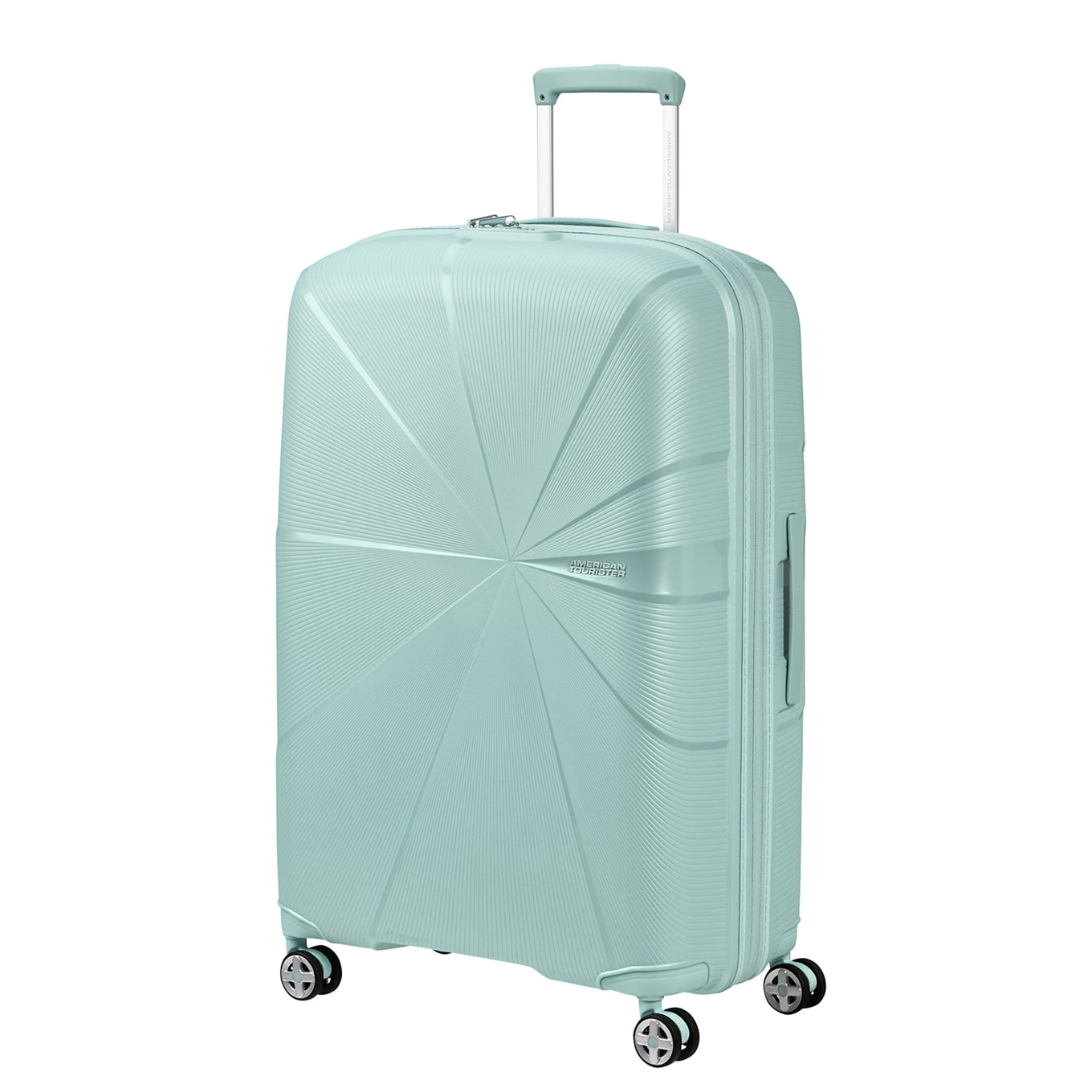 American Tourister Starvibe Spinner 77 EXP mit. Surfblaues Hartschalenetui