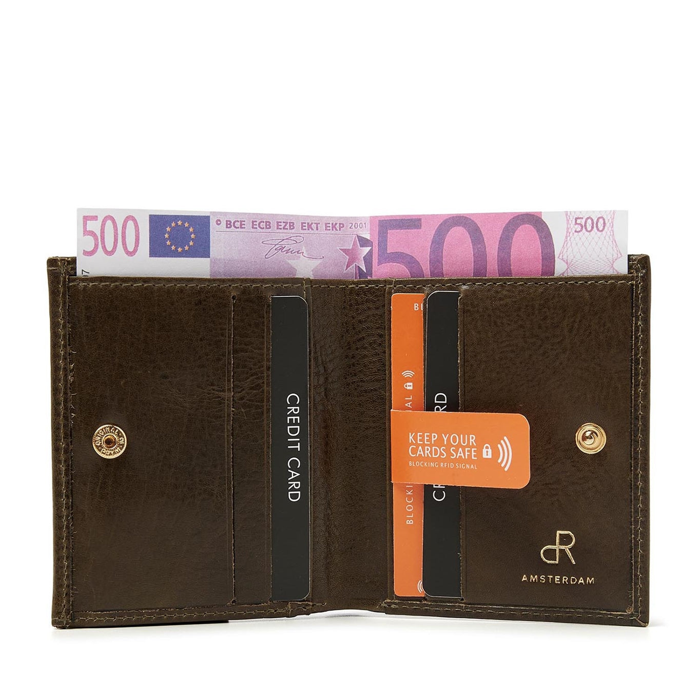 dR Amsterdam Milan Billfold 28535 green Women's wallet