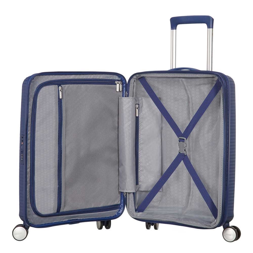 American Tourister Soundbox Spinner 55 Expandable midnight navy Hard Case