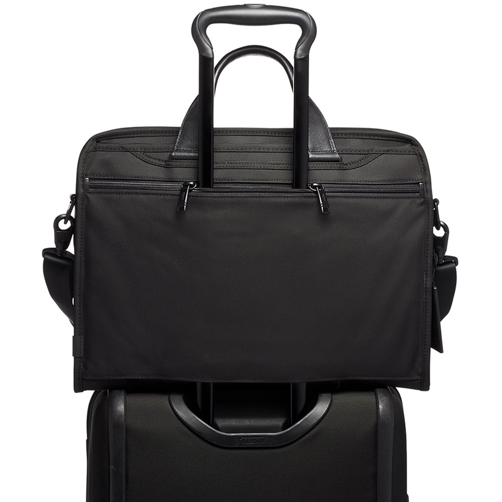 TUMI Alpha 3 Compact Large Laptop Briefcase black