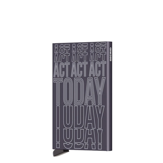 Secrid Cardprotector Laser act today dunkelviolette Damenbrieftasche