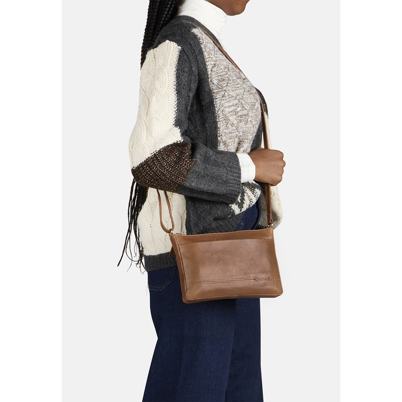 Burkely Natural Norah Crossbody zip cognac