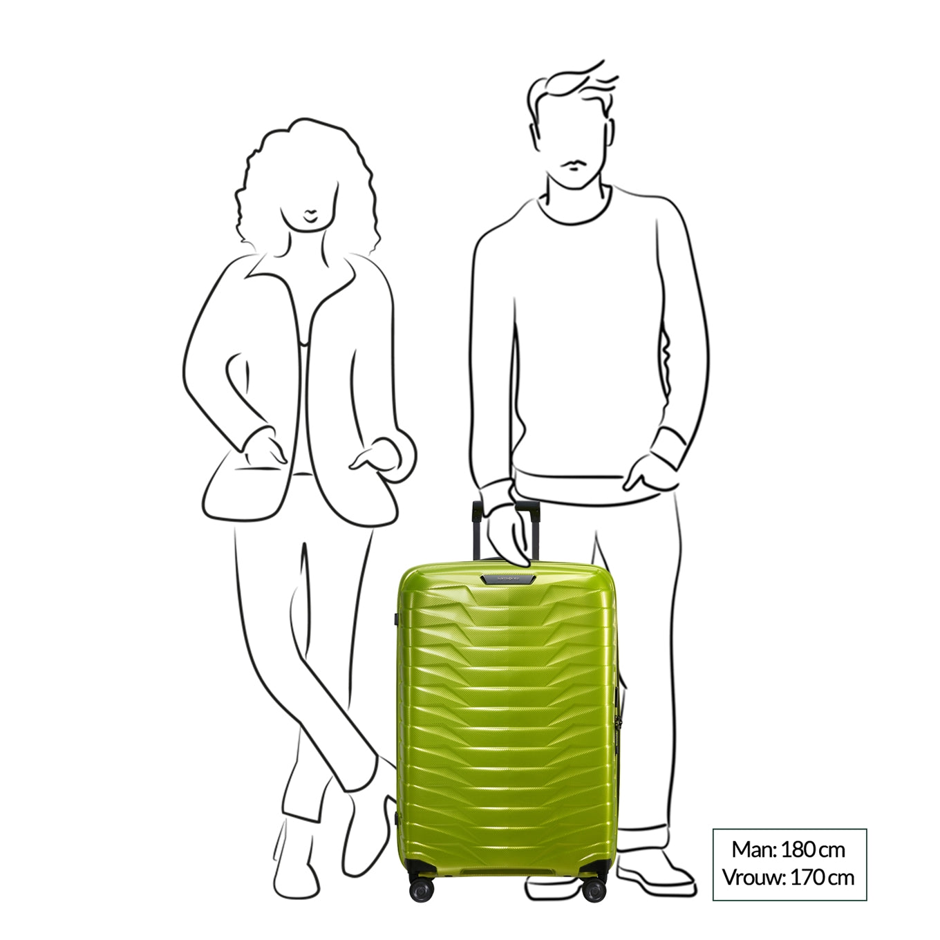 Samsonite Proxis Spinner 75 Limetten-Hartschalenkoffer