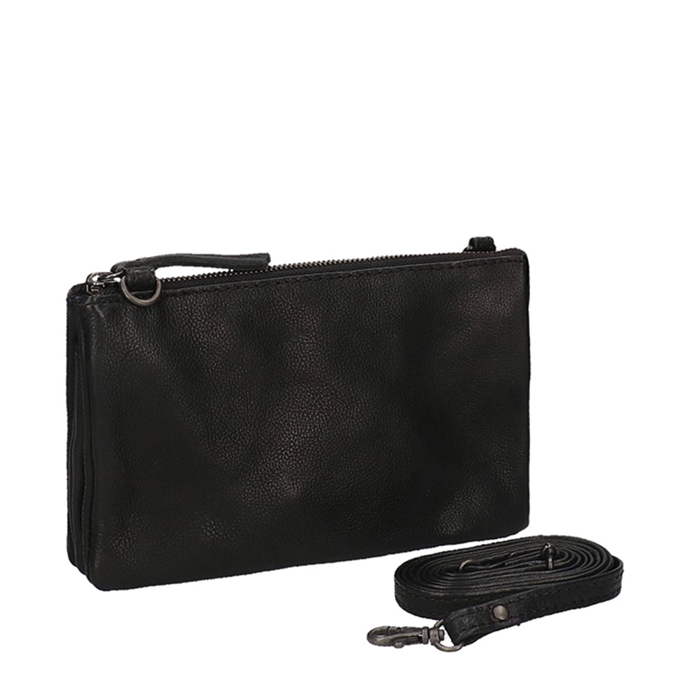 Bear Design Callisto Pelle Clutch schwarze Damentasche