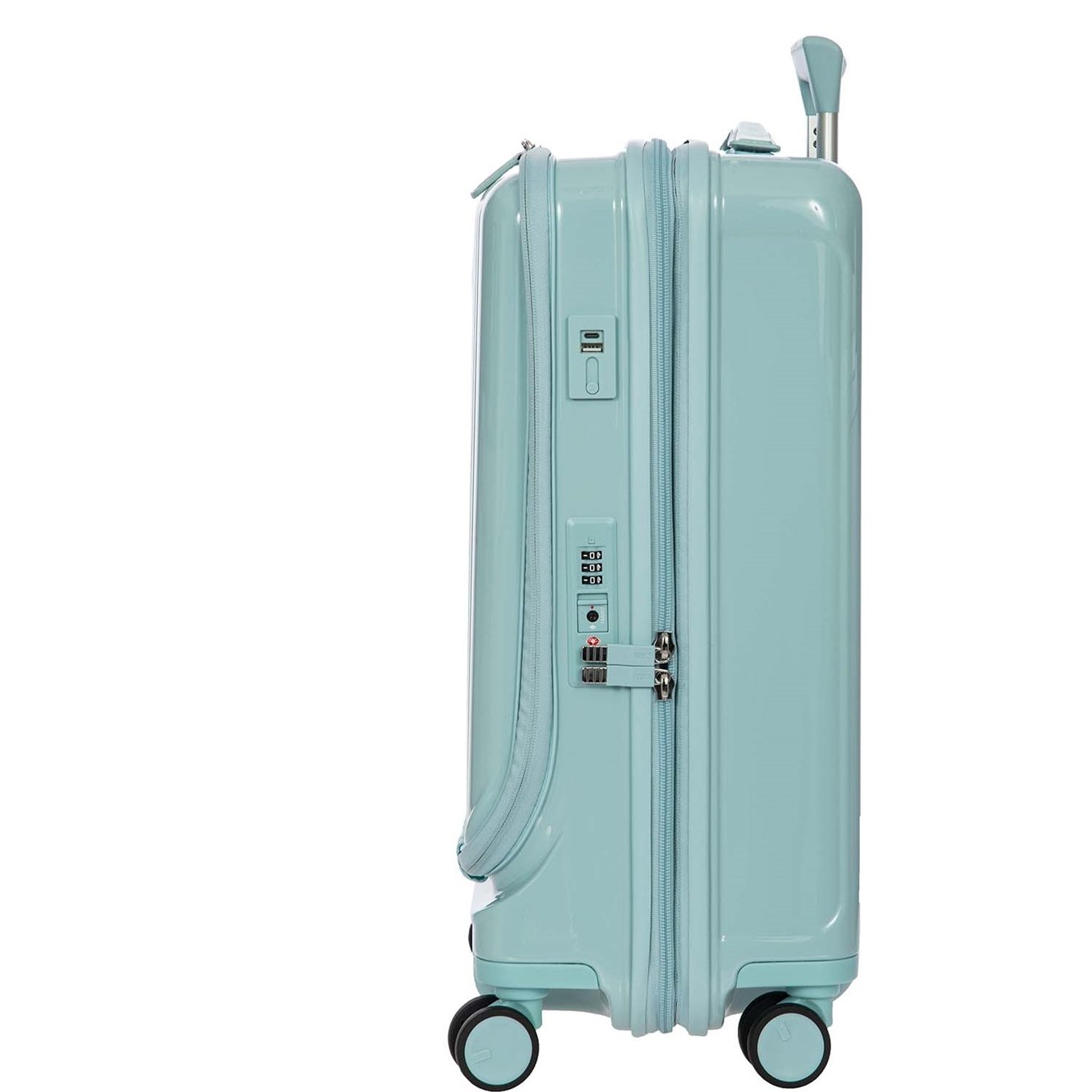 Bric's Positano Cabin Trolley 55 with Pocket light blue