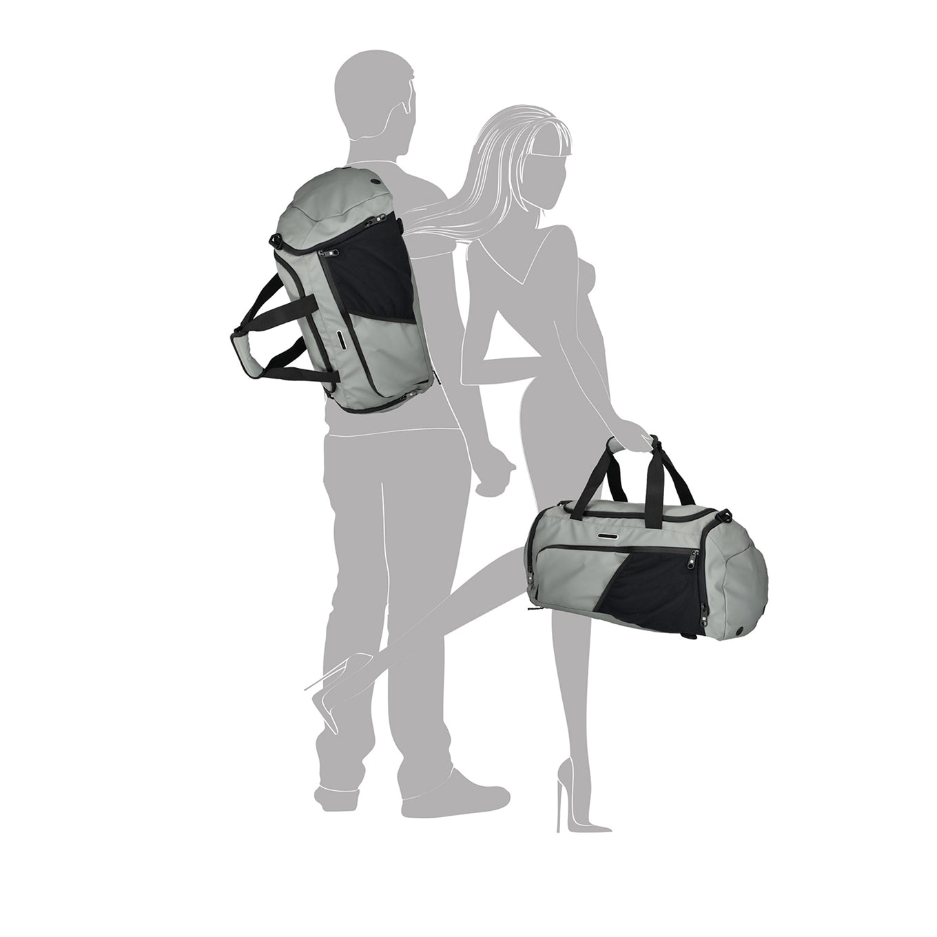 Enrico Benetti Northern Backpack / Travel Bag grey
