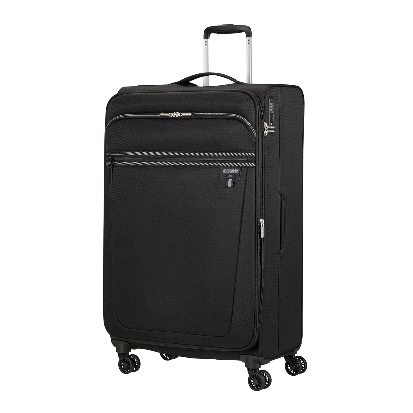 American Tourister Aerospin Spinner L Exp black Soft suitcase