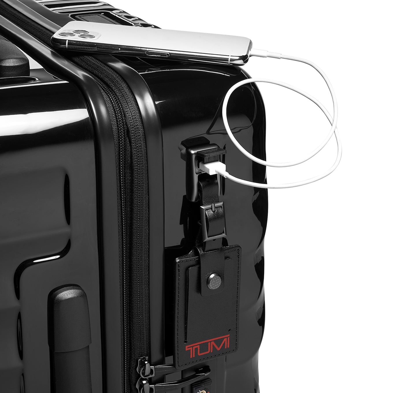 Tumi 19 Degree Continental erweiterbarer 4-Rad-Trolley, schwarzer Hartschalenkoffer