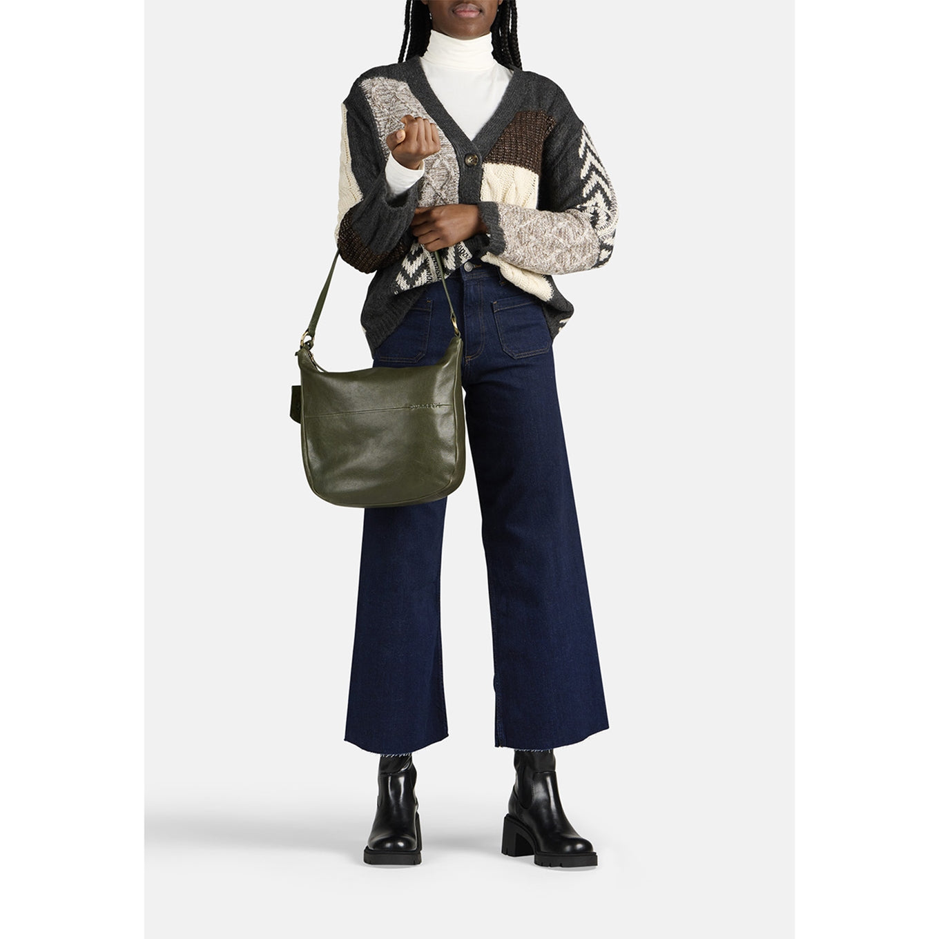 Burkely Natural Norah Hobo Round dark green