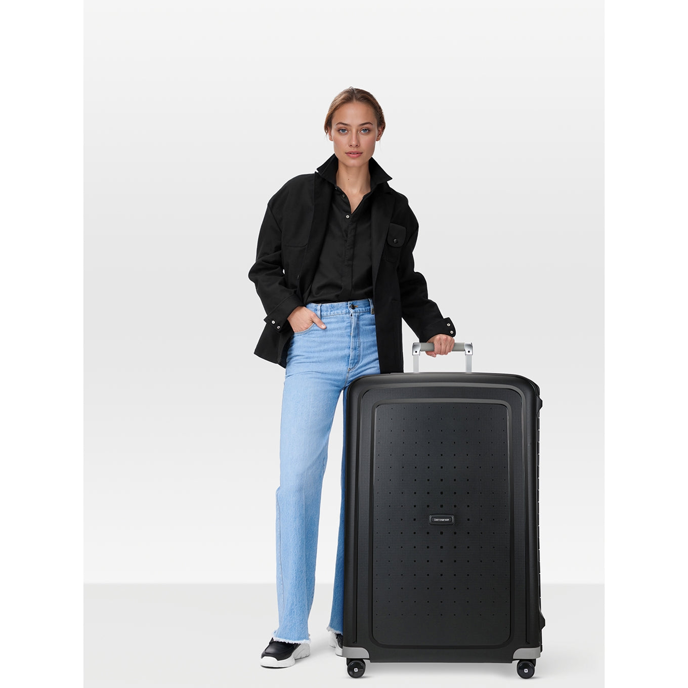 Samsonite S'Cure Spinner 81 schwarzer Hartschalenkoffer