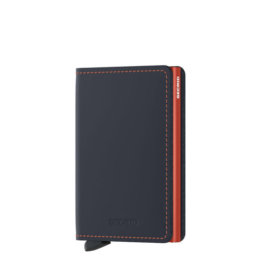 Secrid Slimwallet Wallet Mattes Nachtblau & Orange Damenbrieftasche
