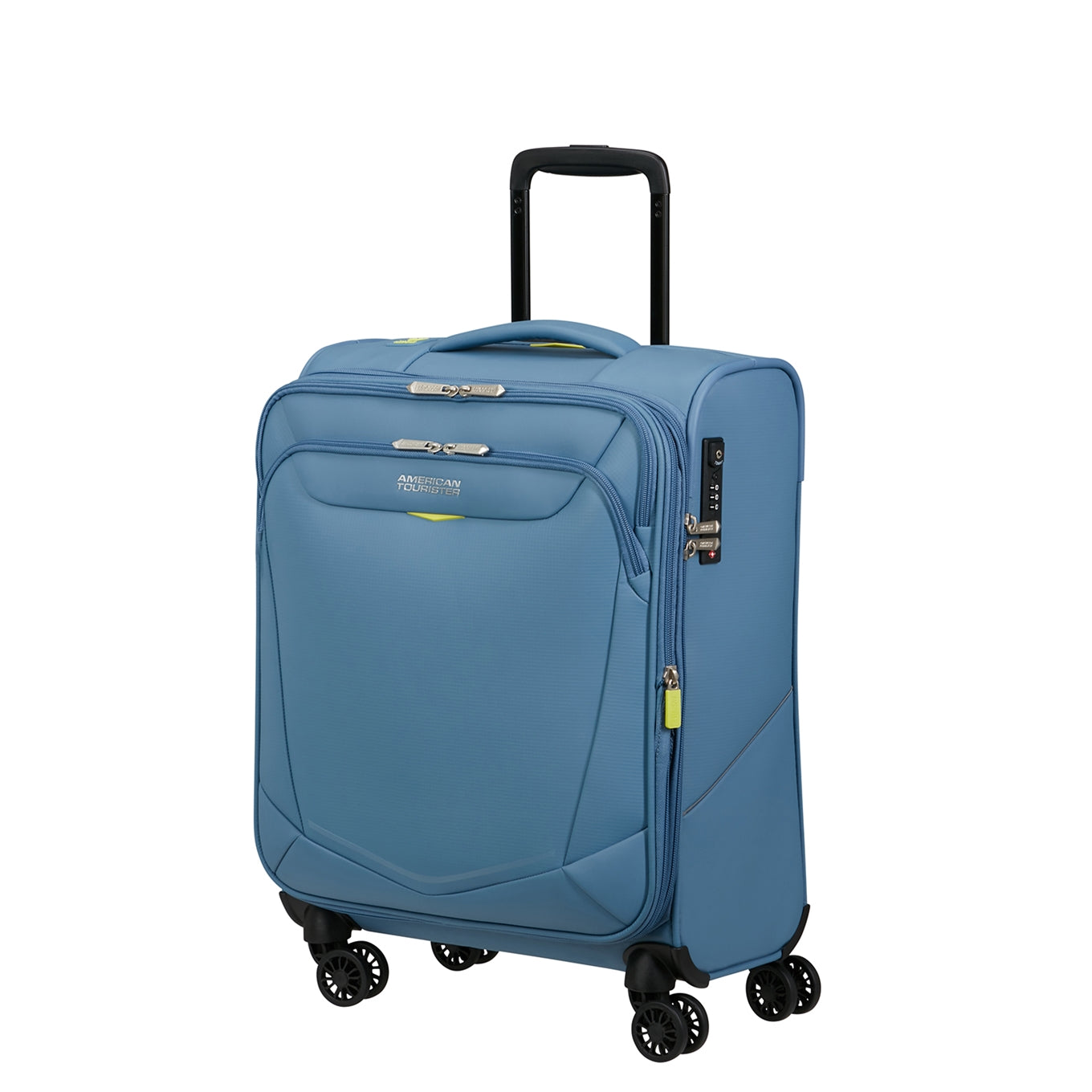 American Tourister Summerride Spinner S Exp TSA coronet blau Weicher Koffer