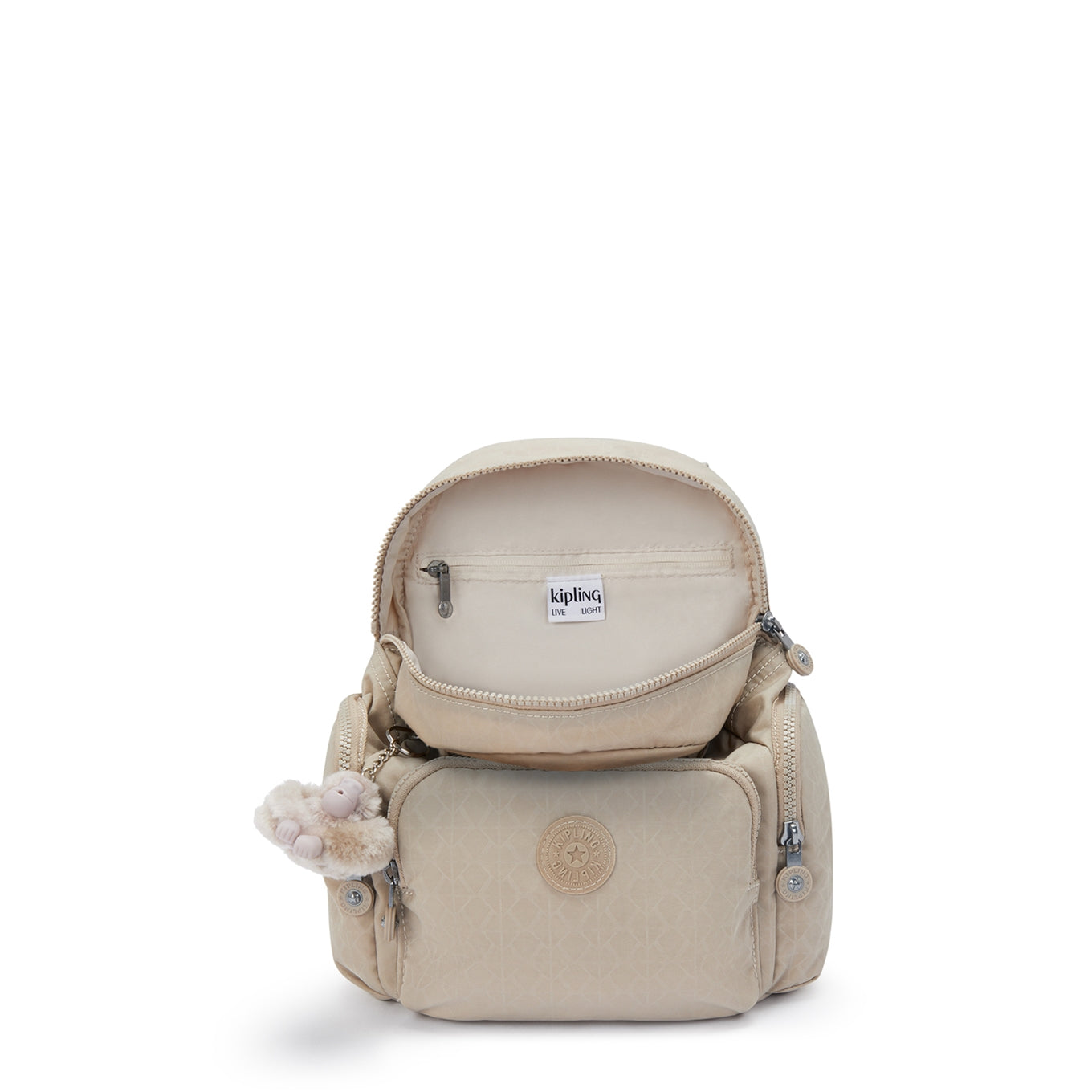 Kipling City Zip Mini sign beige emb