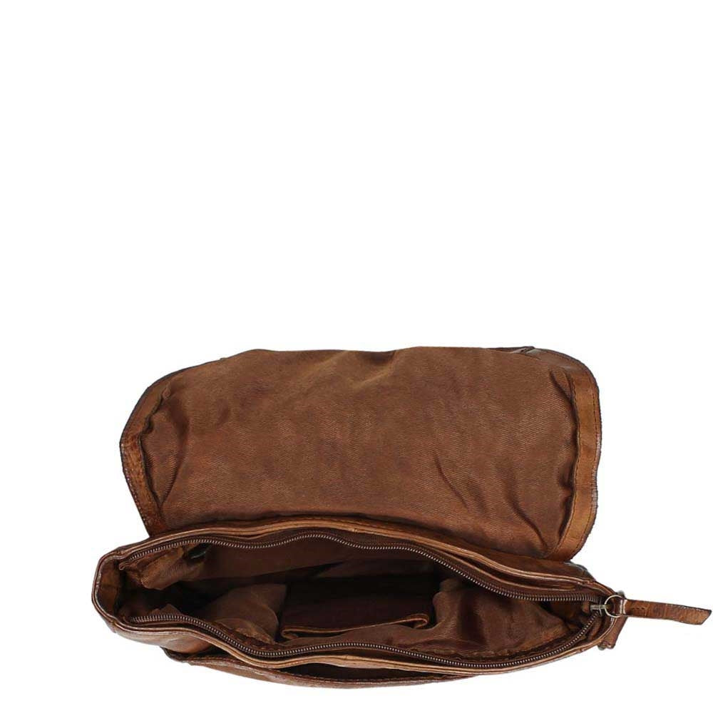 Bear Design Cow Lavato Schoudertas cognac