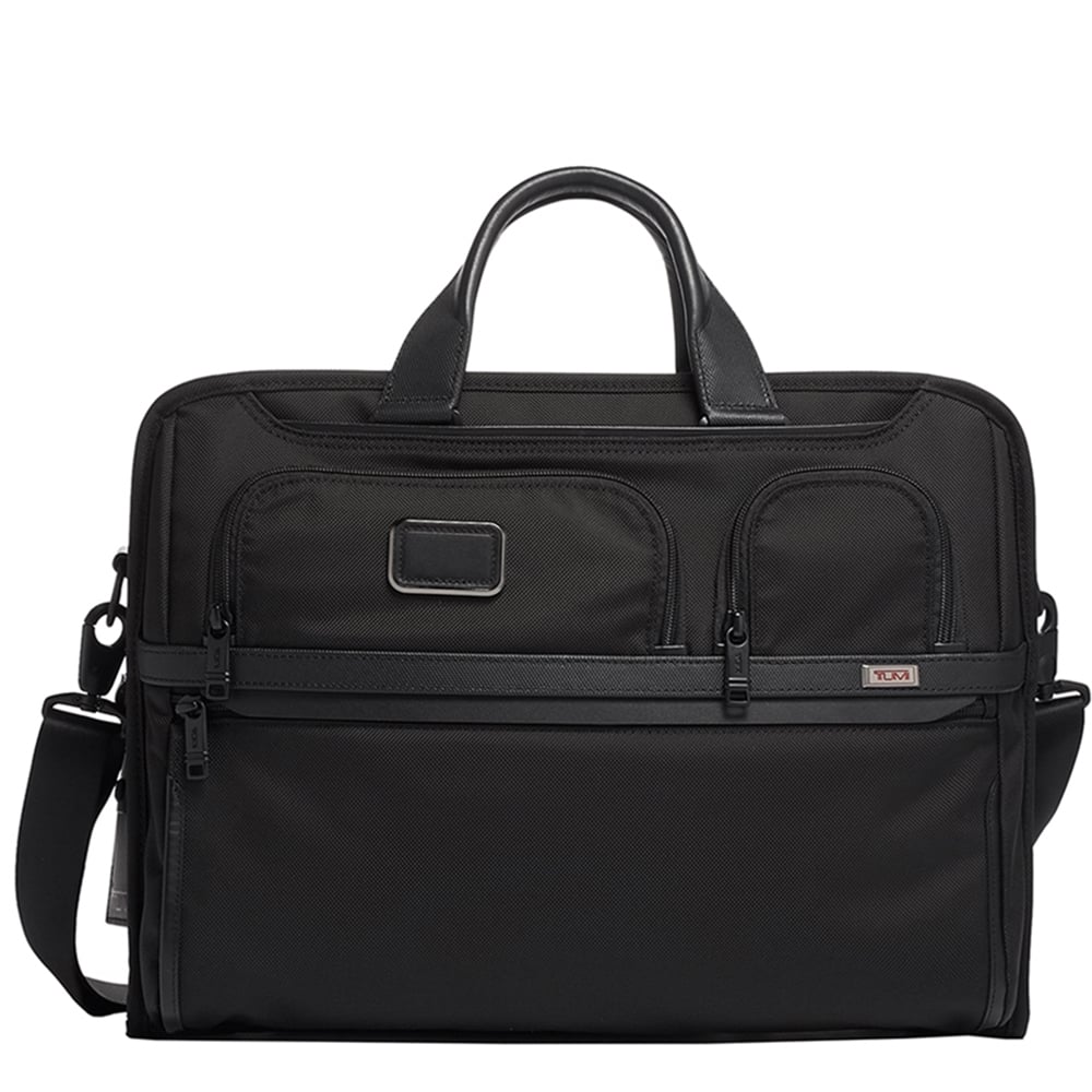 TUMI Alpha 3 Compact Large Laptop Briefcase black