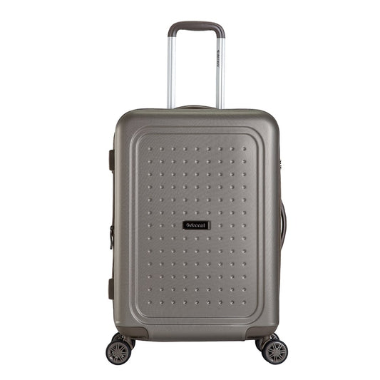 Anständiger Maxi Air Trolley 67 Erweiterbarer Champagner-Hartschalenkoffer
