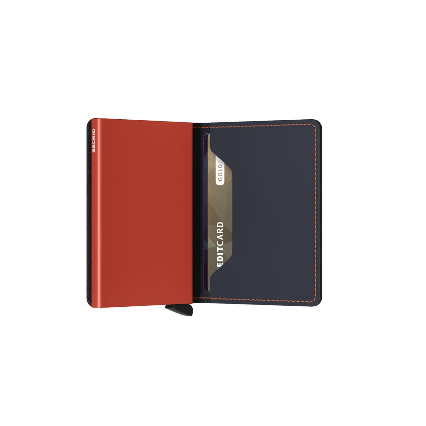 Secrid Slimwallet Wallet Mattes Nachtblau & Orange Damenbrieftasche