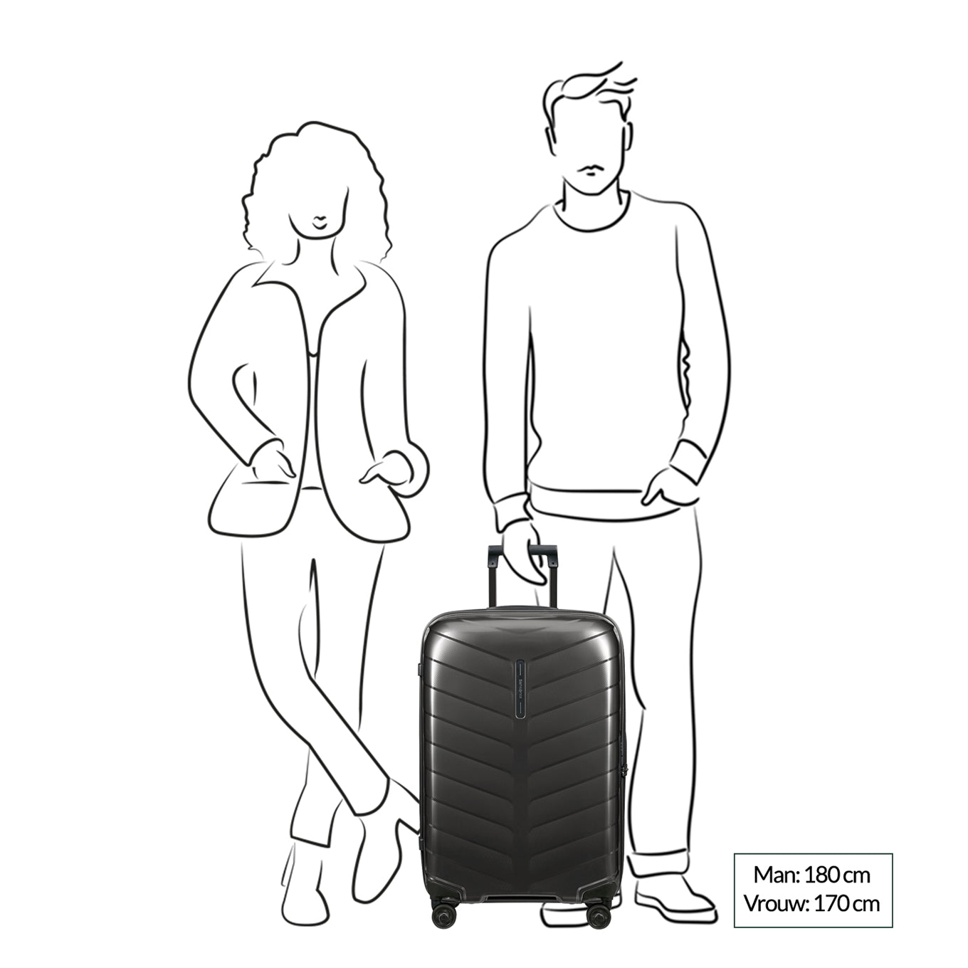 Samsonite Attrix Spinner 69 stahlblaues Hartschalenetui